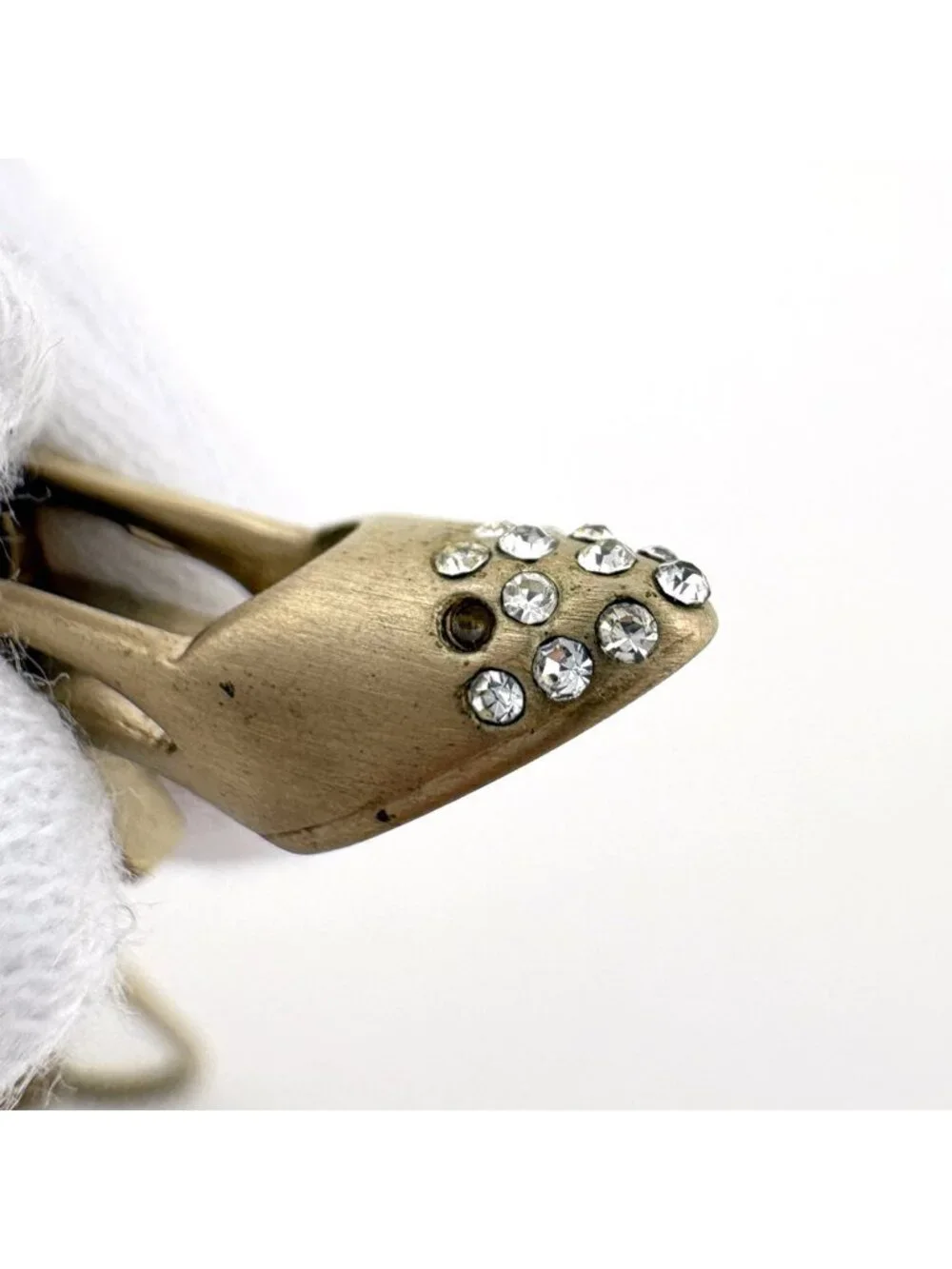 Chanel Necklace CC Logo High Heels Rhinestone Gold